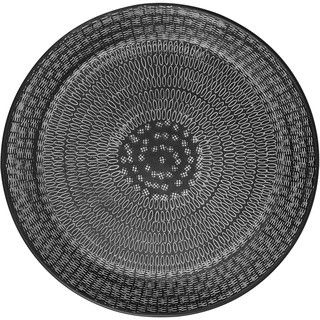 Deko-Tablett CARISTAS, Schwarz - Metall - Ø 36 cm