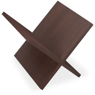 relaxdays Zeitungsständer aus Holz im X Desig (1 St) braun