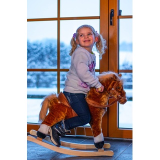Happy People 58409 Schaukelpferd Haflinger (4-Fach Sound)