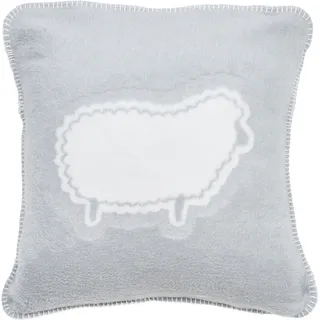 Dekokissen DONE. "SHEEP", grau (silber), B:50cm H:1cm L:50cm, Acryl, Baumwolle, Polyester, Dekokissen_Sitzkissen_Kissenhüllen, Extra weiche Haptik