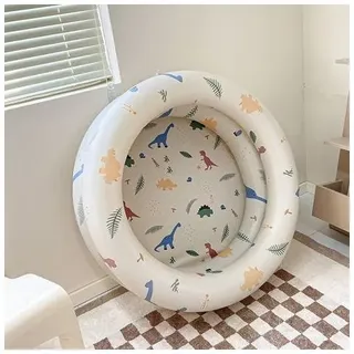 Runder Kinderpool, Aufblasbares Babyplanschbecken, Innen- Und Außenspielzeug, Animierter Dinosaurier 85 X 25 Cm