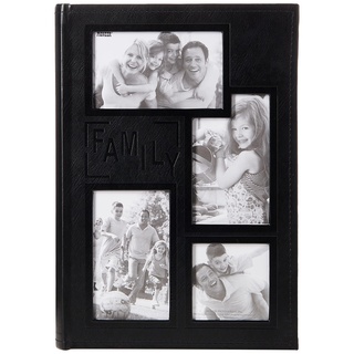 Pioneer Collage Rahmen geprägt Family genäht Kunstleder Cover 300 Pocket Photo Album, schwarz