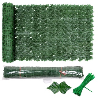 Balkonsichtschutz, Künstliche Efeu Hecke Sichtschutz, 5 Stück 100 * 300cm Efeu Sichtschutz, Balkon Sichtschutz Efeu, Sichtschutz Balkon Blätter Sichtschutz Künstliche Hecke