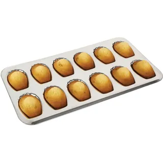 Gobel 164710 Backform für 12 Madeleines, aus Eisen, Weiß