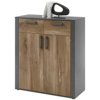Kommode Athen Holzoptik Braun Eiche dunkel
