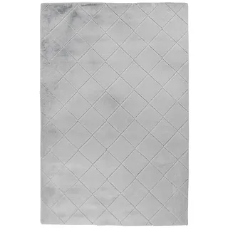 Carpet City Hochflor-Teppich, Grau, Textil, Uni, Rechteckig, 80x150 cm, Oeko-Tex® Standard 100, für Fußbodenheizung geeignet, Teppiche & Böden, Teppiche, Hochflorteppiche & Shaggys