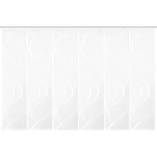 Schiebegardine Schiebevorhang TIBERIO aus Dekostoff und Voile mit Scherli 245 x 60 cm, HOME WOHNIDEEN, (6 St), Polyester weiß