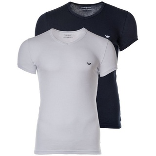 Emporio Armani T-Shirt Herren T-Shirt 2er Pack - V-Neck, V-Ausschnitt bunt|weiß S