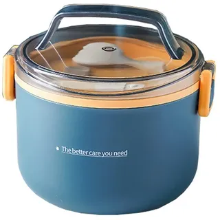 Coonoor Thermobehälter Müslibecher to go, Auslaufsicherer Lunchbox, Essensbehälter, Vielseitiger Müsli to go Becher für Schule,Arbeit,Picknick,Reise blau 1000 ml