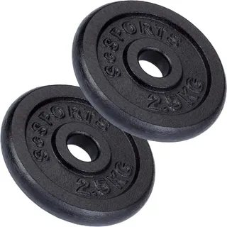 ScSPORTS Hantelscheiben-Set Hantelscheibe 5 kg schwarz