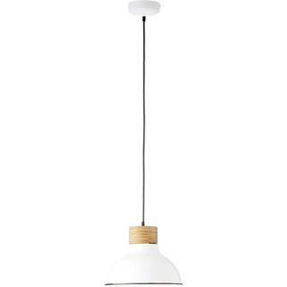 Brilliant Pullet 93791/05 Pendelleuchte LED E27 40W Weiß, Holz (hell)
