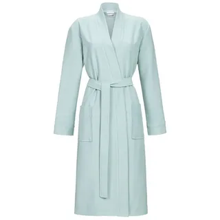 Ringella Unisex-Bademantel aus Frottee mit Bindegürtel, aufgesetzte Taschen, Baumwolle, Kimono-Kragen, Gürtel, saugstark & pflegeleicht blau L