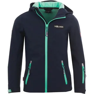 TROLLKIDS Oslofjord Softshelljacke Damen Blau/Türkis 116
