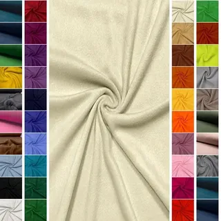 StoffBook Wollweiß Polarfleece Fleece Fleecestoff für Bekleidung und Decken | Weich, flauschig und hochwertig, Stoff für Bekleidung, Decken und Näharbeiten, Wellness-Fleece und Microfleece