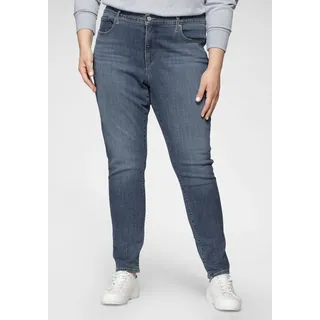 Levi's Skinny-fit-Jeans "311 PL SHAPING SKINNY", Damen, Gr. 16 (46), Länge 28, blau (mid, blau, used), Denim/Jeans, Obermaterial: 60% Baumwolle, 23% Viskose, 16% Polyester, 1% Elasthan, casual, skinny fit, Jeans, figurformend mit Stretch