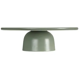 Sallys Tortenständer Keramik - Tortenplatte mit Fuß Kuchenplatte zum Dekorieren Zeitloses Design für Kuchen Cupcakeständer (Salbei Grün - 22 cm)