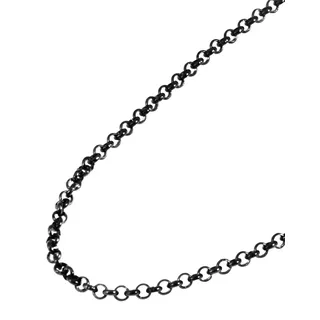 Adelia's Erbskette Unisex Edelstahl schwarz 50 cm