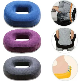 Orthopädischer Sitzring Hämorrhoiden Sitzkissen Anti Dekubitus Comfort Kissen, Grau - Grau
