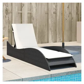 vidaXL Sonnenliege 60 x 205 x 73 cm Schwarz