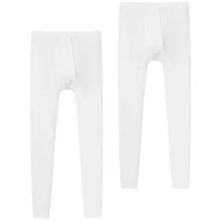 SCHIESSER Lange Unterhose unifarben weiß XXL 2er Pack