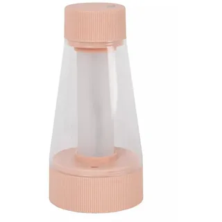Licht-Erlebnisse Nachttischlampe GIRUN, LED fest integriert, LED dimmbar IP44 rund Ø 7,7 cm 16 cm hoch Rosa 2600-3000 K warmweiß rosa