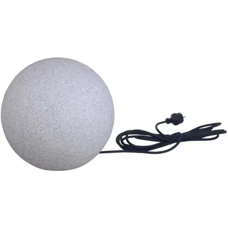 Trango Kugelleuchte Granitstein-Optik 30 cm inkl. 1x E27 LED Leuchtmittel und 5 m IP44 Kabel