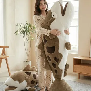 Xiyocadt Fisch Kuscheltier, Große Plüschtier XXL, Kuscheltiere Plüsch Stofftier Kissen Kuscheltiere für Zuhause, Dekoration, Geschenk (160CM)