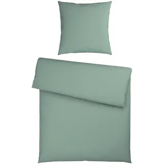 Esposa Bettwäsche, Grün, Textil, Uni, 155x220 cm, Oeko-Tex® Standard 100, Oeko-Tex® Made IN Green, pflegeleicht, hautfreundlich, Schlaftextilien, Bettwäsche, Bettwäsche, Übergrößen-Bettwäsche