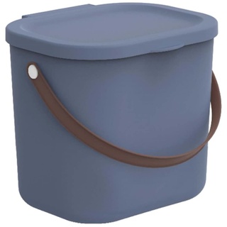 Rotho Albula Aufbewahrungsbehälter mit Deckel 6L Aufbewahrungssystem Aufbewahrungsbox mit Griff aus Rezykliertem Kunststoff Aufbewahrung BPA-frei (Dunkelblau)