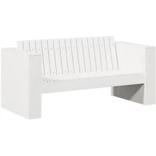 vidaXL Garten-Sofa Loungesofa weiß