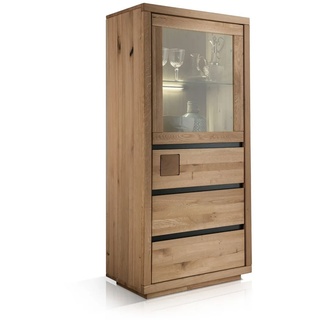 Moebel-Eins Highboard, CALDERA Highboard IV, Material Massivholz, Wildeiche geölt