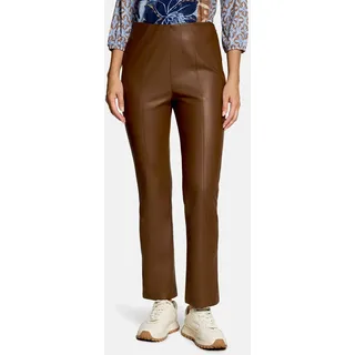Betty Barclay Lederimitathose Slim Fit Braun 46