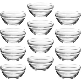 UPKOCH 12-teiliges Mini-Glasgeschirr, transparente Glasschüsseln – zum Kochen von Zutaten, Saucen oder Tapas, Salatschüsseln