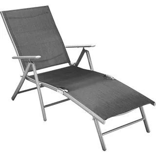Merxx Gartenliege 200 x 65 x 30 cm Schwarz