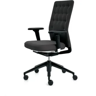 Vitra Bürodrehstuhl ID Trim Sitz und Rücken Stoff schwarz, Designer Antonio Citterio, 59x99-110x66-79.5 cm
