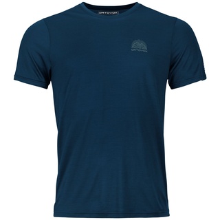 Ortovox Herren 120 Cool Tec Mtn Stripe T-Shirt, M - deep ocean