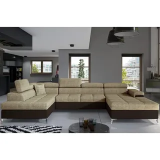 MF Design Eduard Recamiere Links in Beige -  (L) 205 x (B) 337 x (H) 88 cm | Gr.: onesize