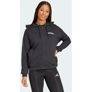 adidas Essentials Linear French Terry Reißverschlusspullover Black / White XL