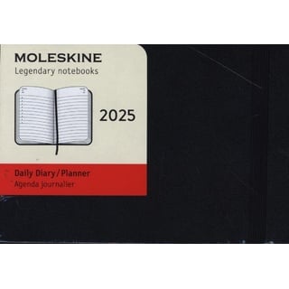Moleskine 12 Monate Tageskalender 2025 Large Schwarz