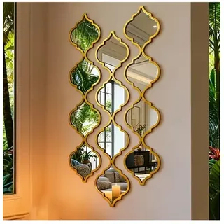 Agger 3D-Wandtattoo Spiegelaufkleber,Acrylspiegel-Set, Wandtattoo Selbstklebend Spiegel (10 St), Wand Dekoration horizontal und vertikal hängbar, Wohnzimmer