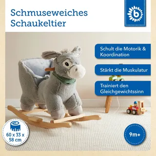 Bieco Plüsch Schaukeltier Esel