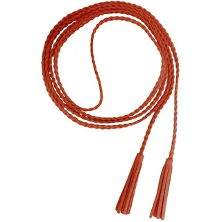 Nanxson Damen Taillengürtel Gewebte Quasten Kettengürtel Leder Gürtel | Schmaler Taillengürtel,Dünner Gürtel,Modische Accessoires,mit Quaste,für Jeans,Hosen,Kleider - Up to 116 cm / 45.7 inches
