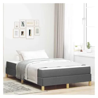 vidaXL Boxspringbett 120 x 190 cm Dunkelgrau