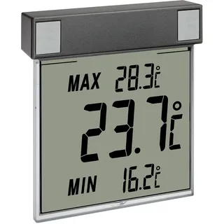 TFA Digitales Fenster Thermometer Anthrazit 30.1025.10