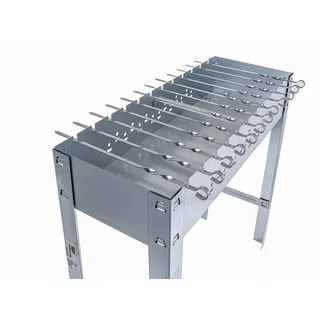 ACTIVA Schaschlikgrill I Premium Mangal Grill inkl. verchromtem Grillrost & Spieße I Robuster Holzkohlegrill für ein einzigartiges Grillerlebnis