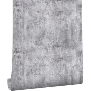 LuxusKollektion Möbelfolie Tapete Betonoptik Hellgrau 40x1000cm grau