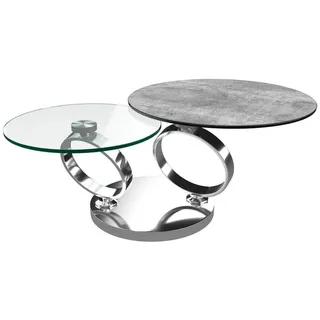 Akante Couchtisch Eolia Keramik Silber