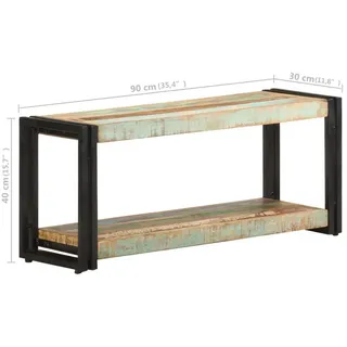 vidaXL TV-Schrank 90x30 cm Braun Massivholz