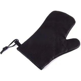 Vintage Leder Grillhandschuh Schwarz