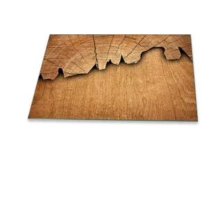 Herdabdeckplatte Abdeckung Ceranfeld Abdeckplatte Schneidebrett 1-Teilig 80x52 Holz Braun Spritzschutz Glasplatte Ceranfeldabdeckung Schutz für Kochplatten Herdschutz Sicherheitsglas Glasschneidebrett